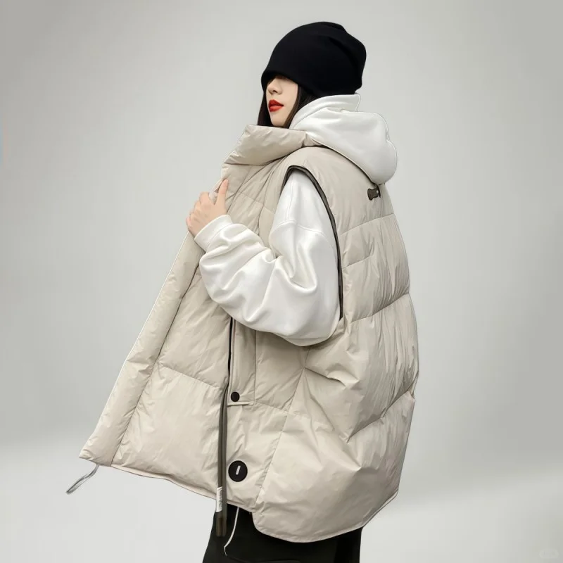 秋冬季新款坎肩无袖羽绒棉服马甲女大🎈