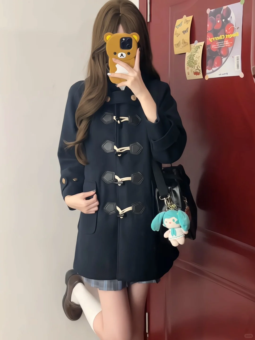 138还送围巾的加厚夹棉jk大衣真的爱了