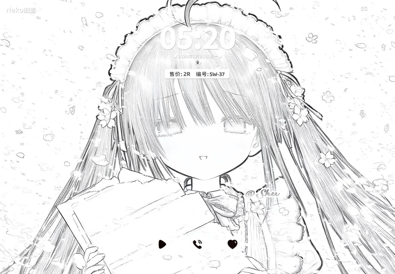 低饱和少女ipad平板壁纸特1R#11.28 21:00恢