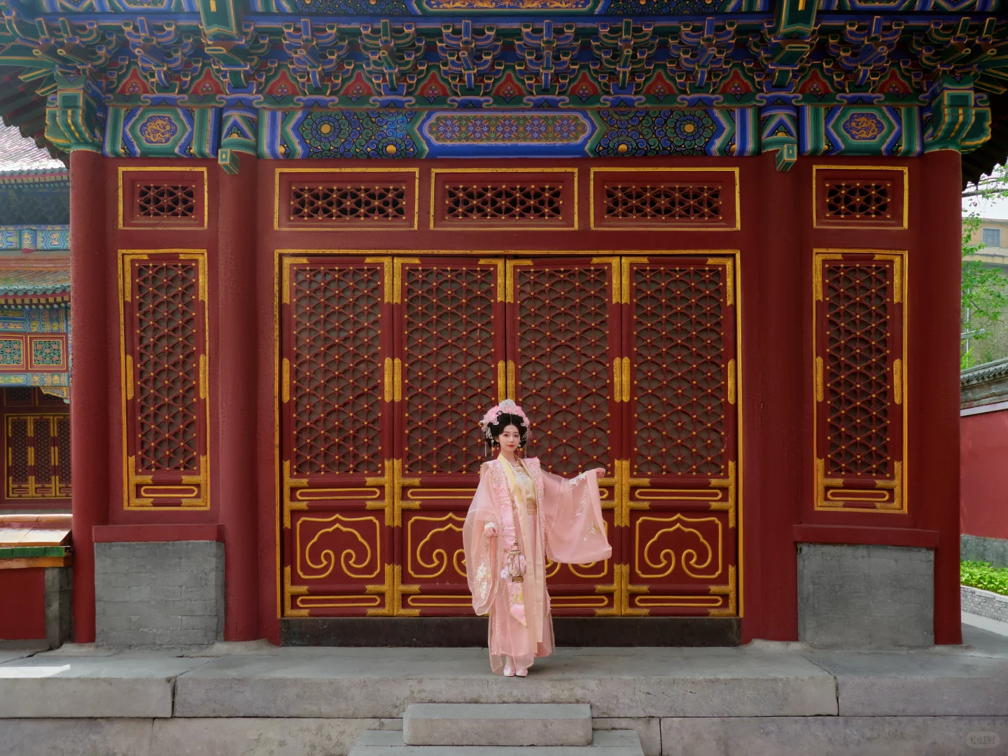 在北海公园！拍到了绝美宋制花神~