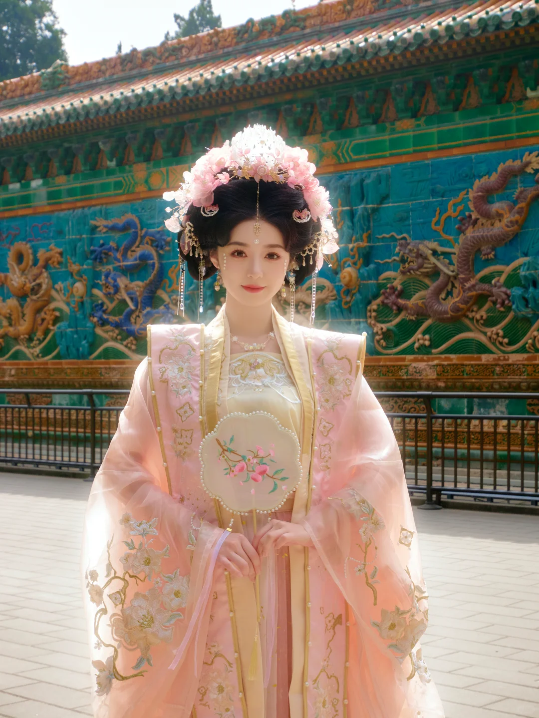 在北海公园！拍到了绝美宋制花神~