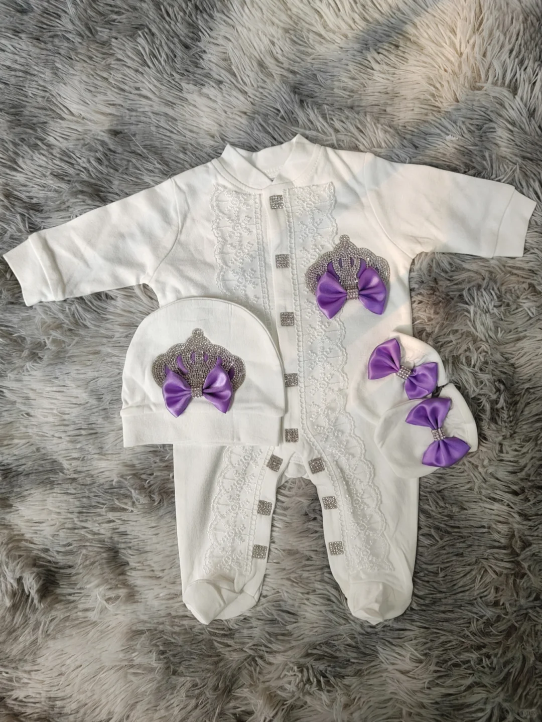 紫饰公主婴装｜甜妹精致新生套