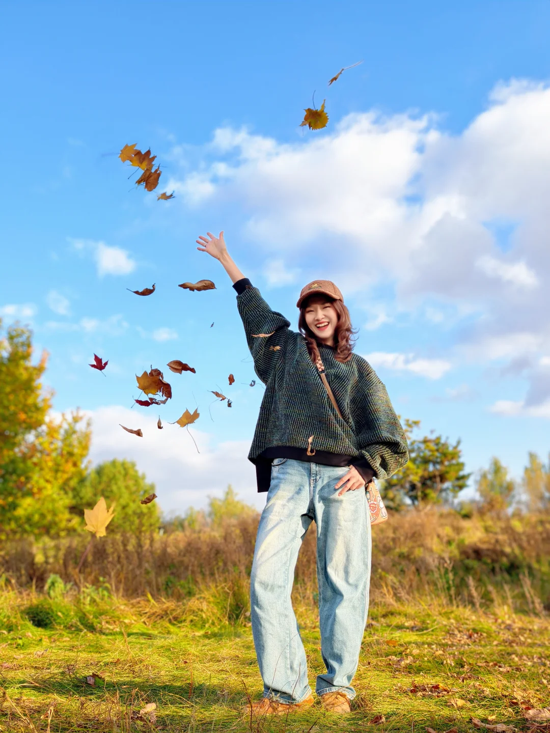适合秋天的拍照姿势✌🏻手机就可以拍哦！