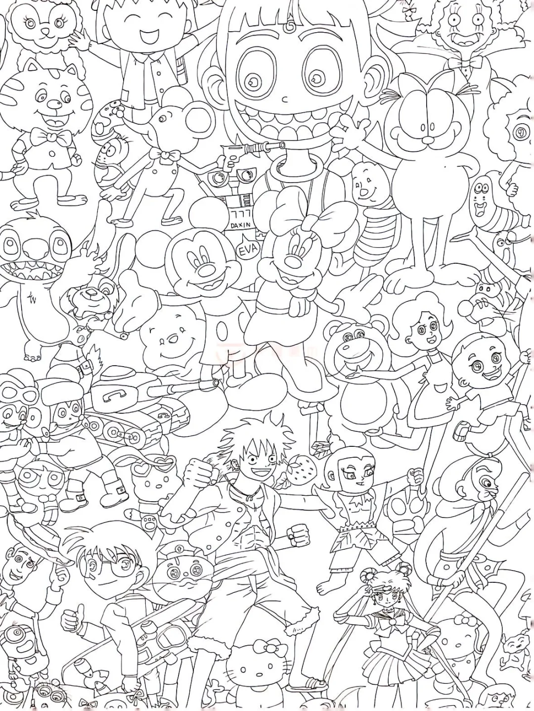 上班摸鱼必备线条画