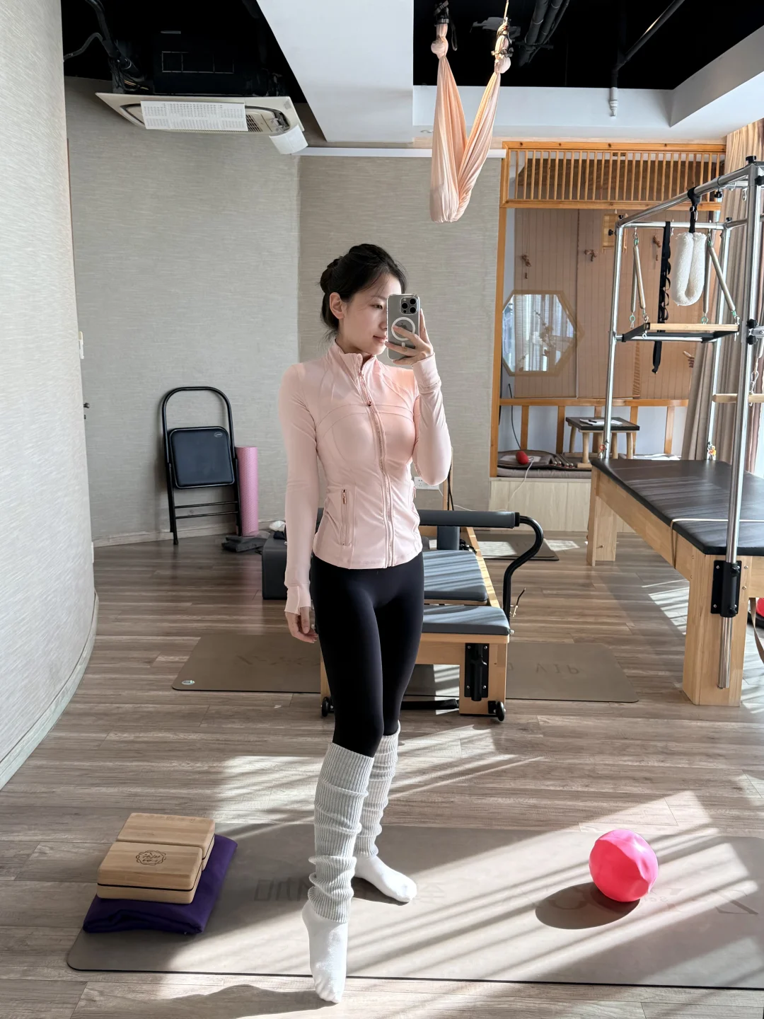 冬天瑜伽这样穿真的好舒服呀～