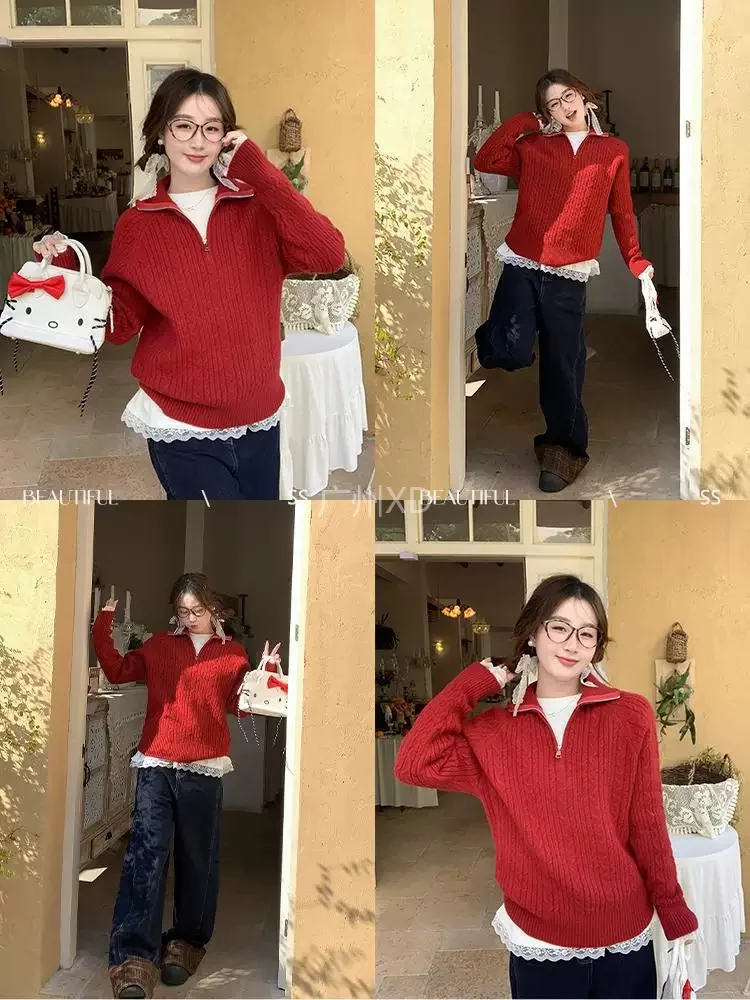 德绒自发热打底衫！蕾丝拼接温柔到犯规✨