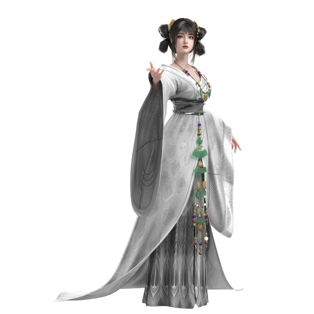 战国袍女性少女角色设计