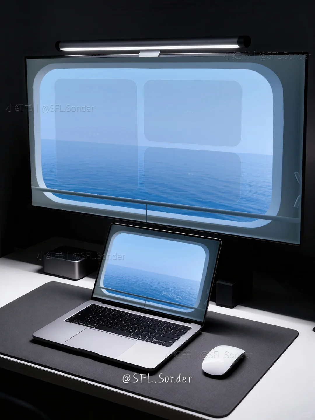 悬窗海面.#电脑窗景壁纸