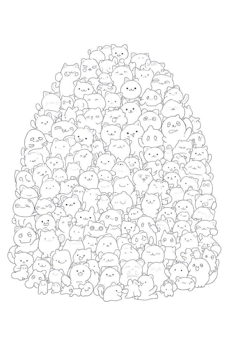 上班摸鱼线条画来咯！