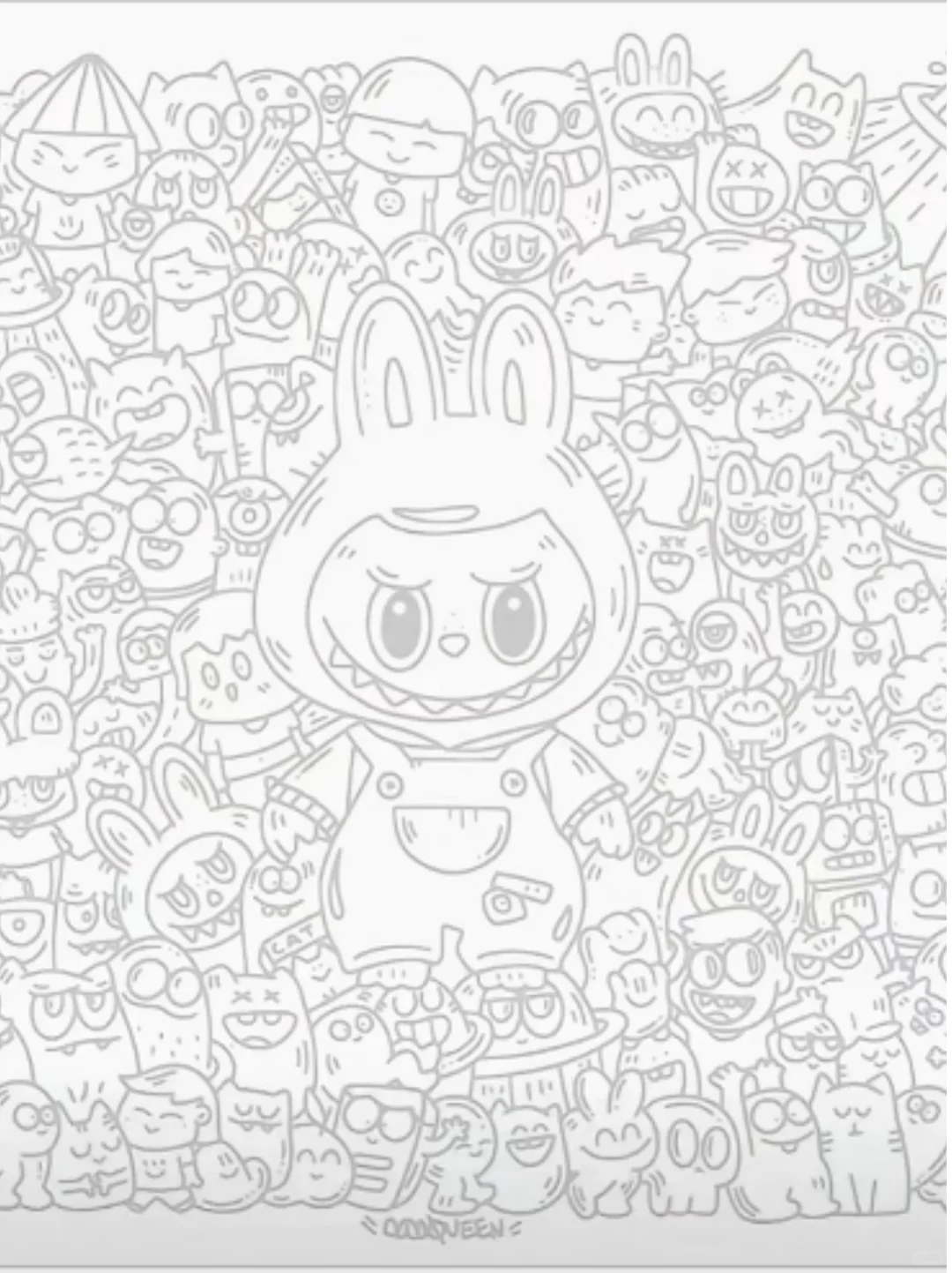 🔥 摸鱼神器68款解压线稿简笔画电子版