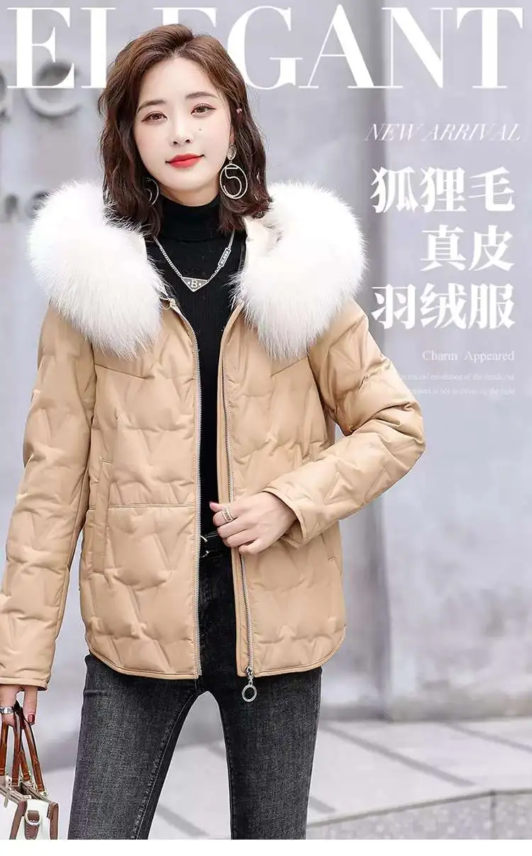 ✨海宁真皮羽绒服女2025年新款冬小个子