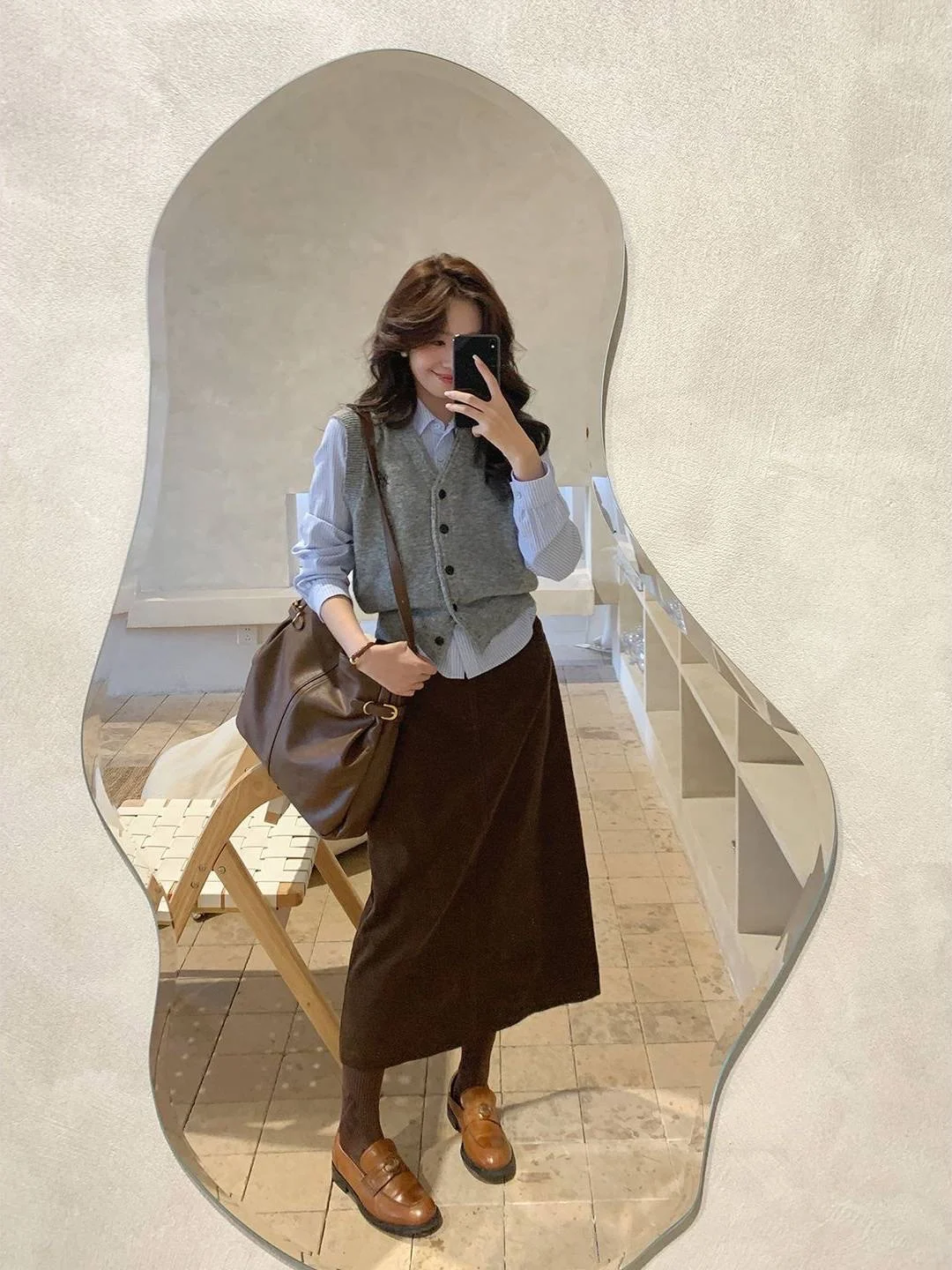 秋季氛围感🍂超气质复古风半身长裙～