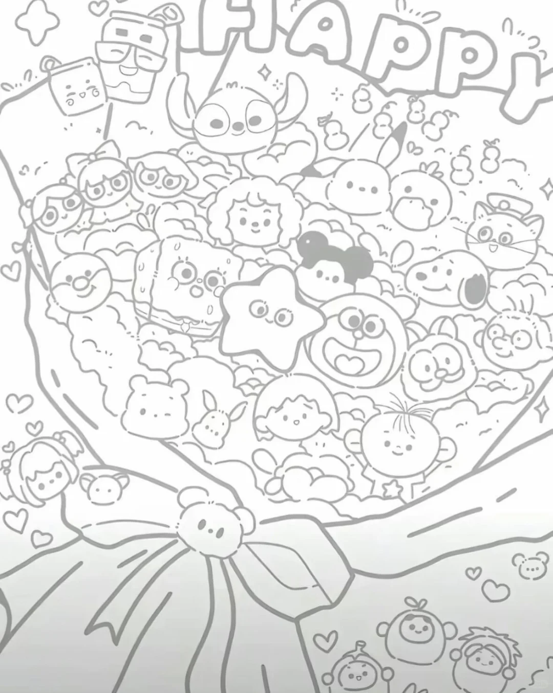 电子同事们🖨️摸鱼必备线条画（附电子版）