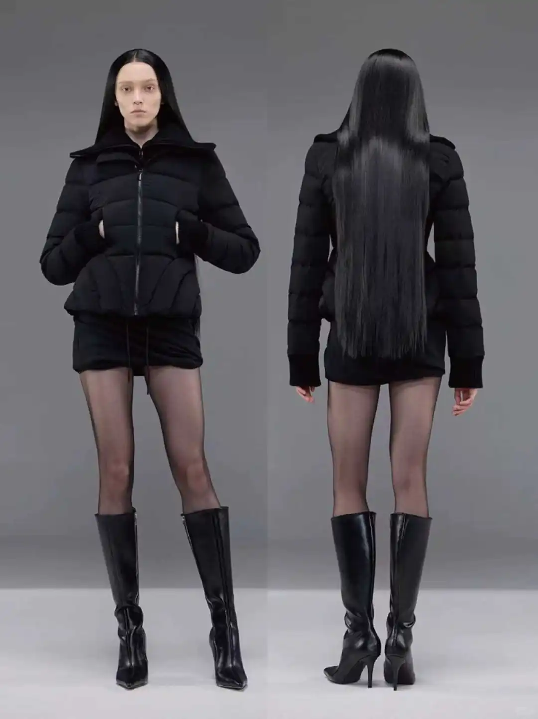 Aeaea | 修身轻盈罗纹羽绒