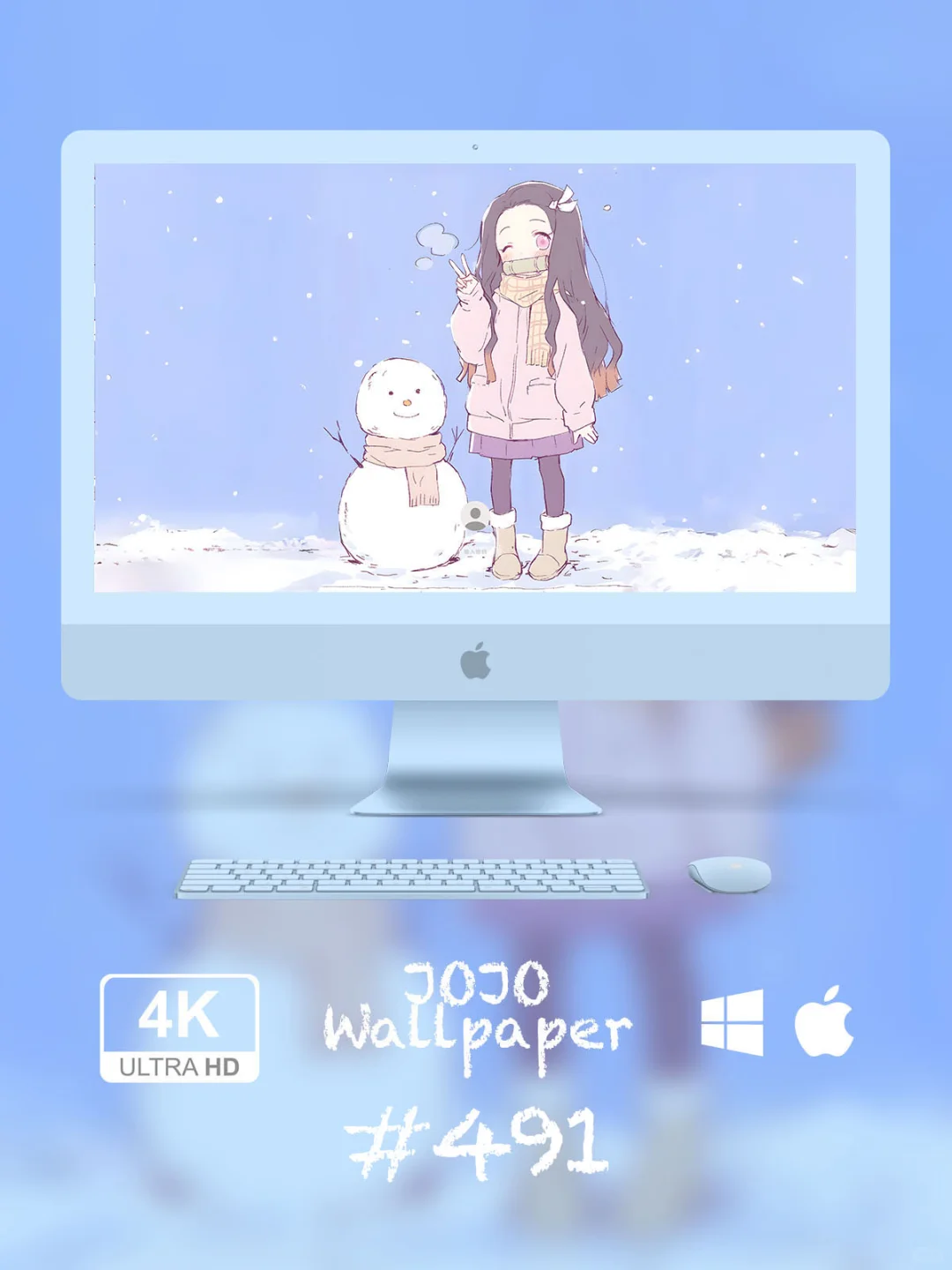 #491壁纸｜鬼灭之刃｜祢豆子｜⛄️