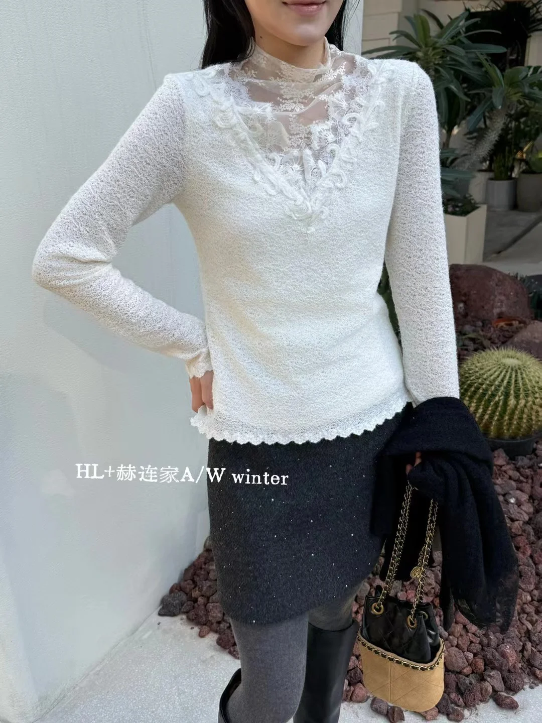 冬天的温柔是蕾丝针织给的✨
