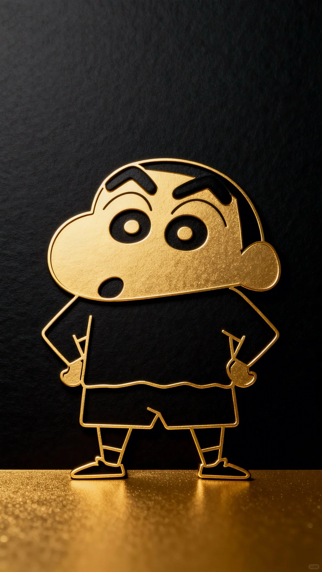 蜡笔小新黑金壁纸、超酷😎