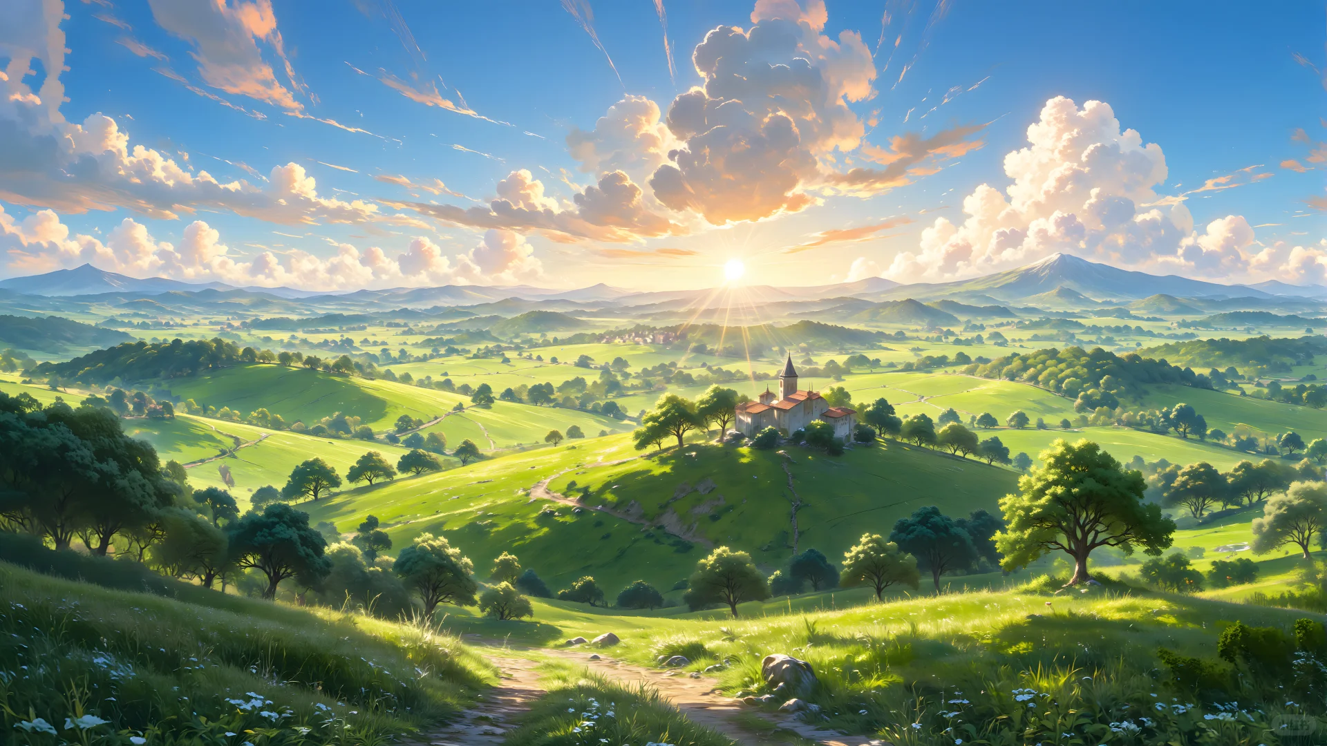 电脑壁纸 029-山野日出