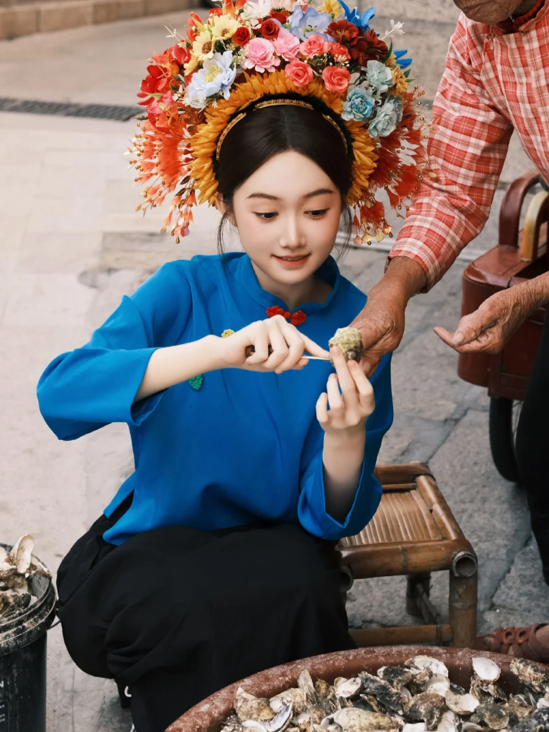 “花因色美 我因花娇”来泉州当一天蟳埔女~