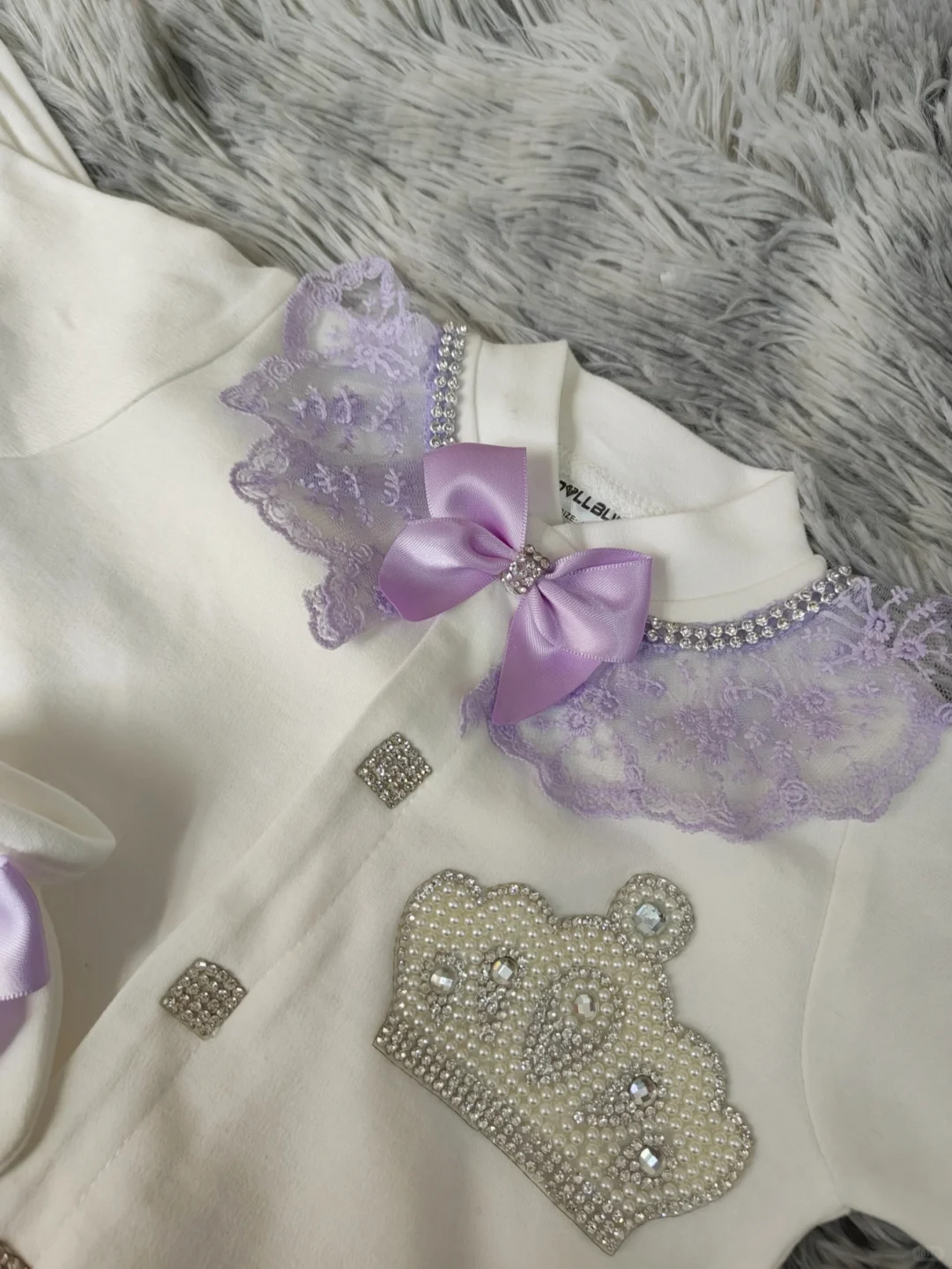 紫蕾丝公主婴装｜甜妹新生精致套