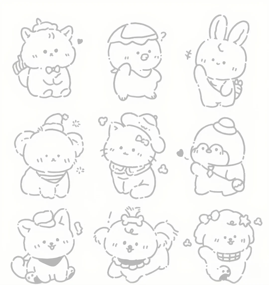 🎨 新手绘画福利！超实用线稿素材分享✨