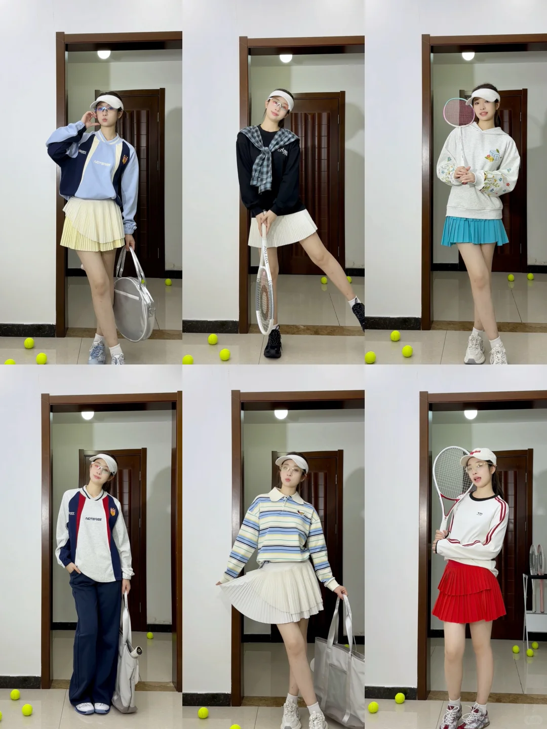 不同风格的运动打球穿搭💙