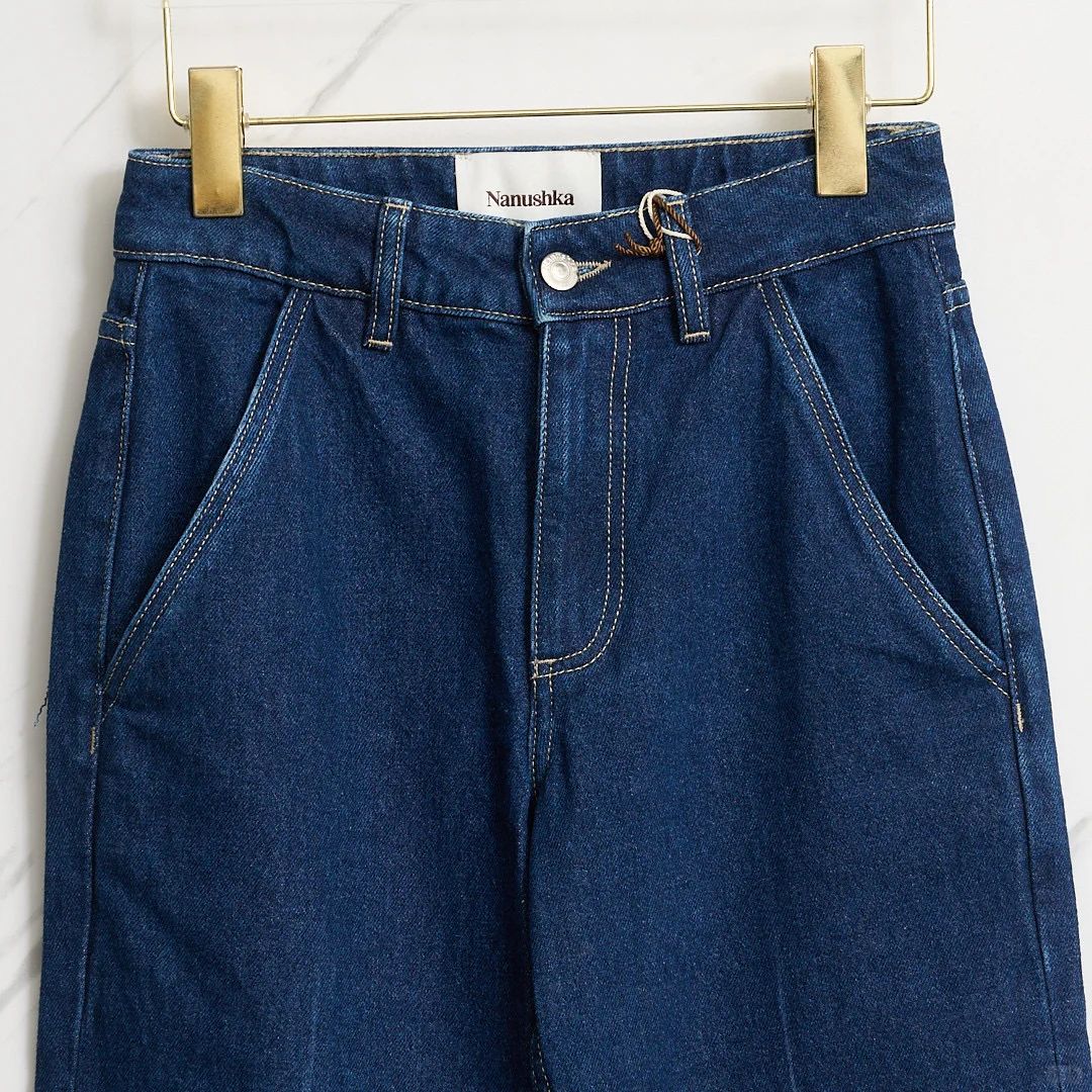 5️⃣9️⃣9️⃣Nanushka女士卷边直筒牛仔裤
