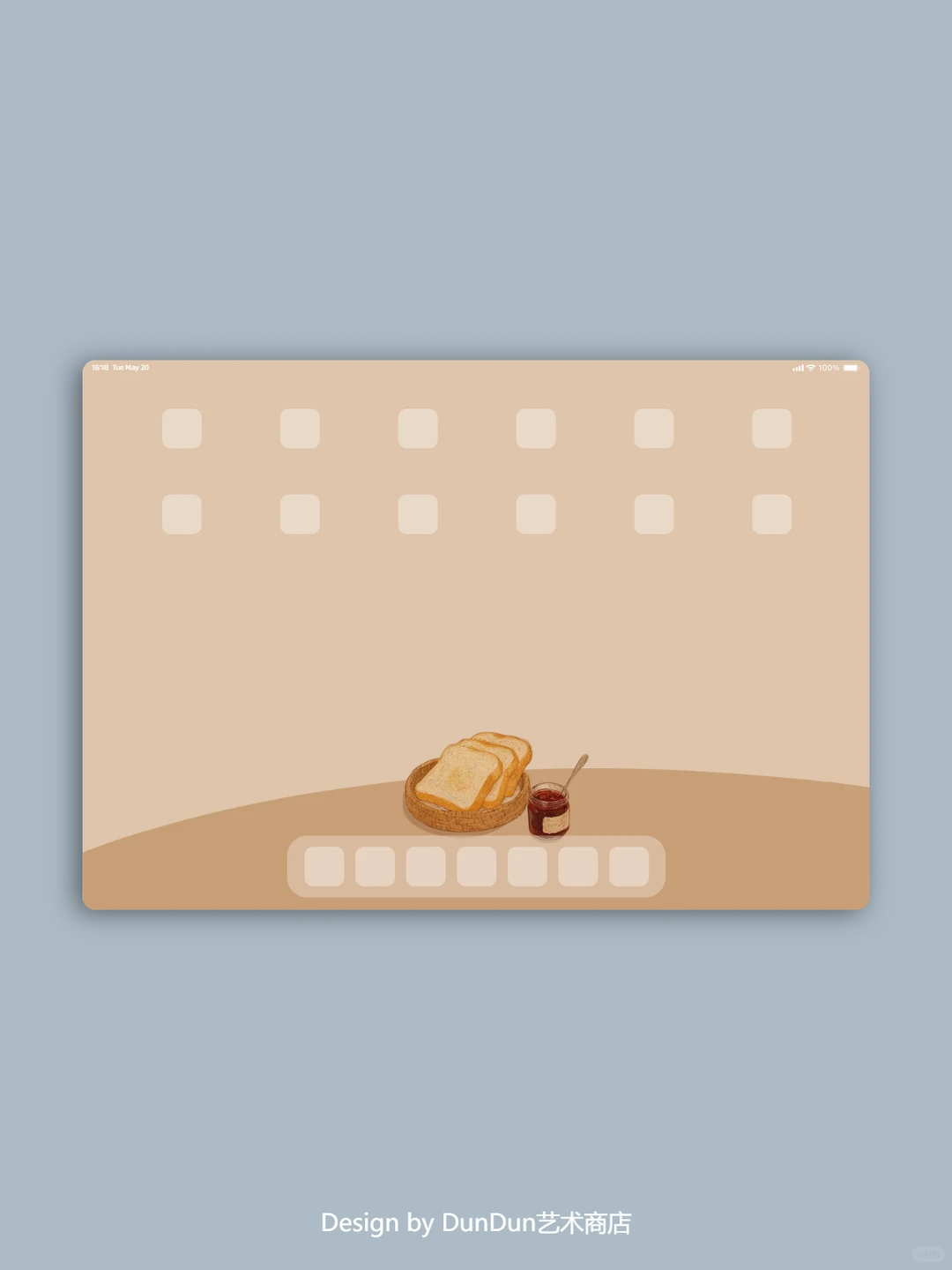 iPad 壁纸｜蓝莓软欧包🤎