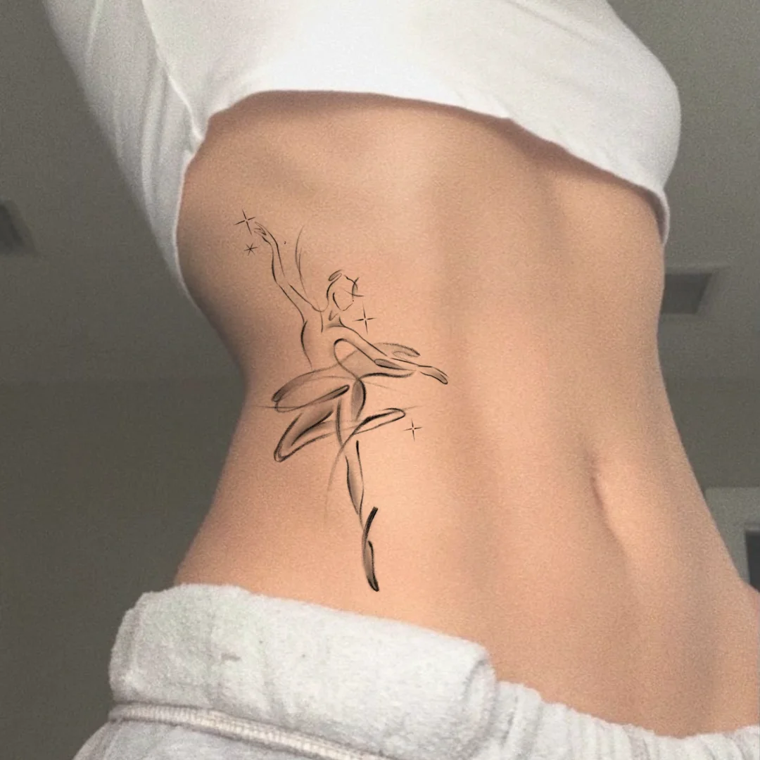 台北紋身認領圖 抽象線條 刺青