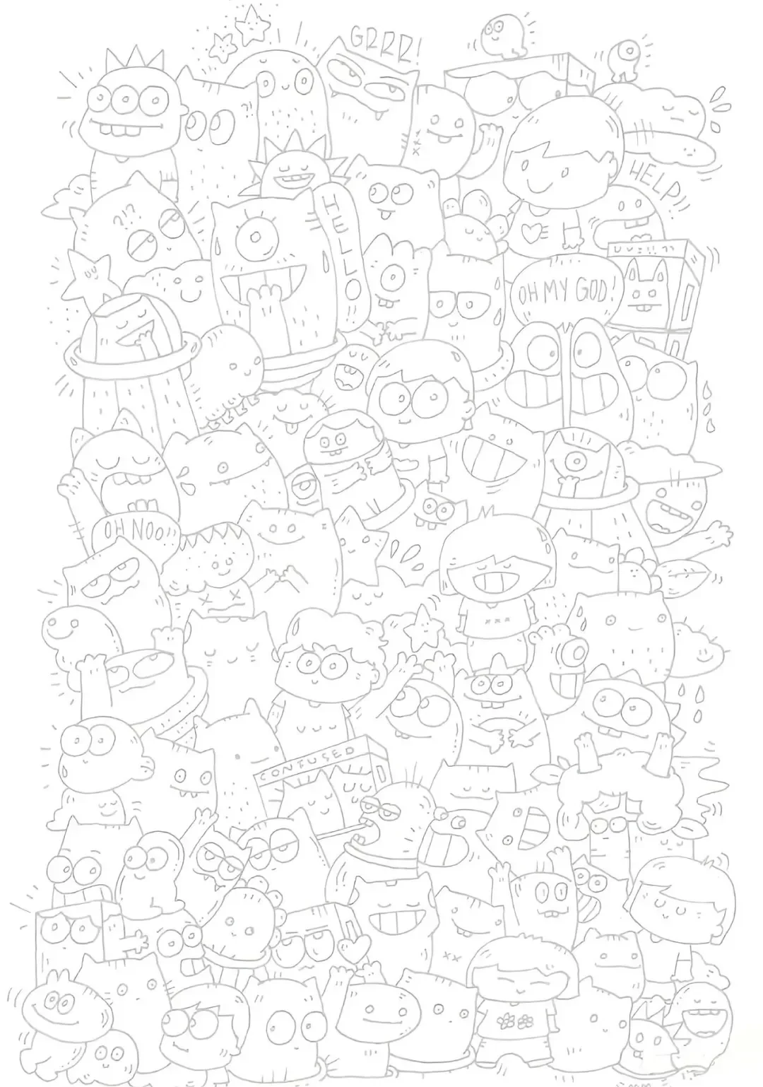 线条画 摸鱼专用🐟