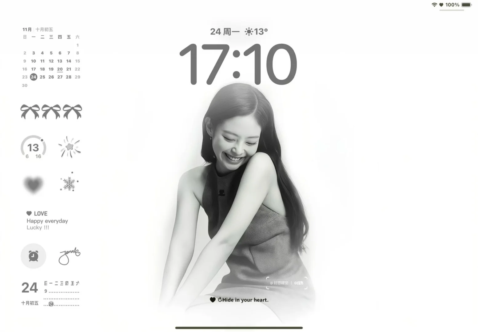 𝐒𝐡𝐚𝐫𝐞 ·Jennie超酷横屏壁纸🤍🖤❤️