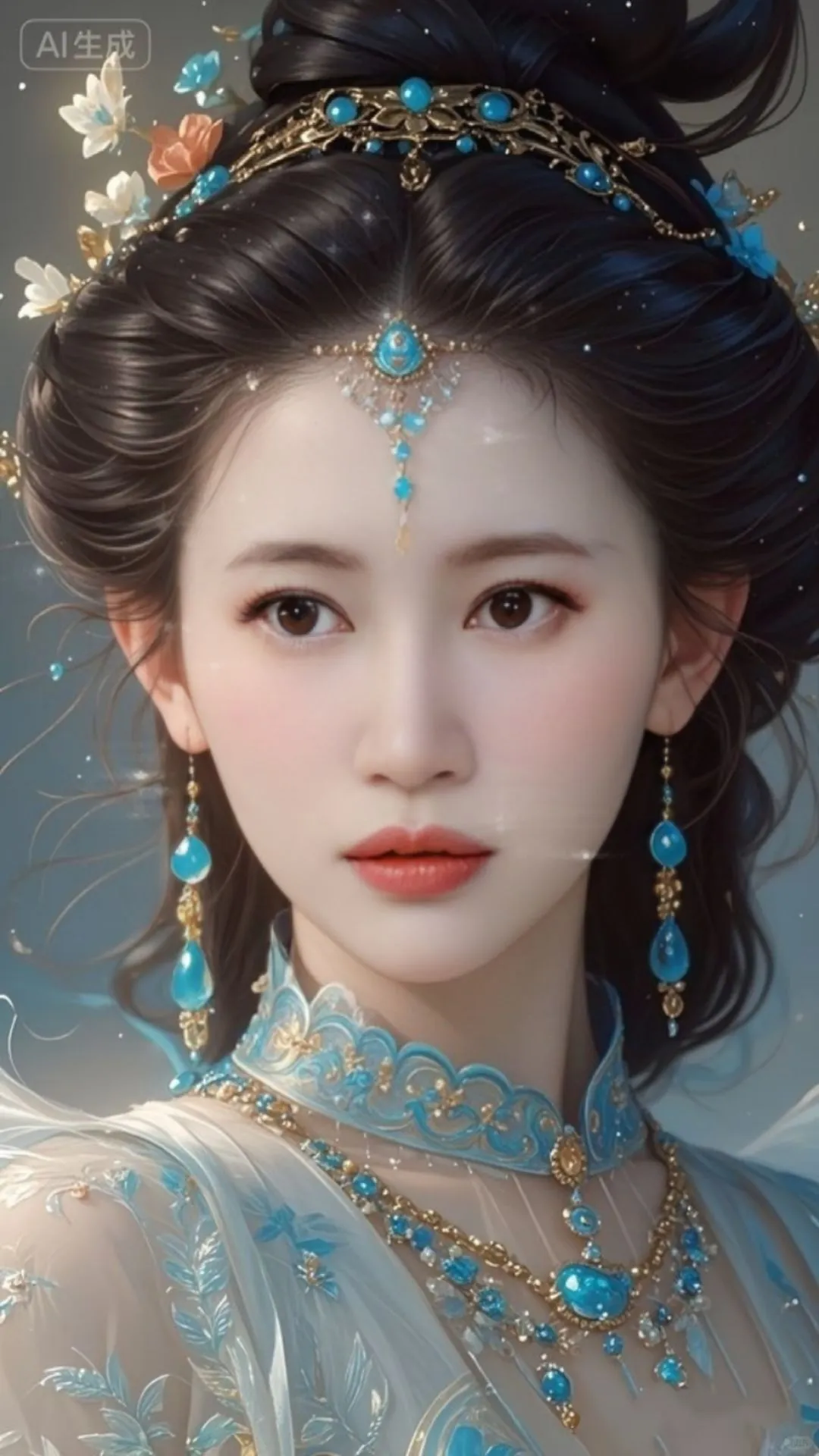 清冷的女生，抖音眨眼融合