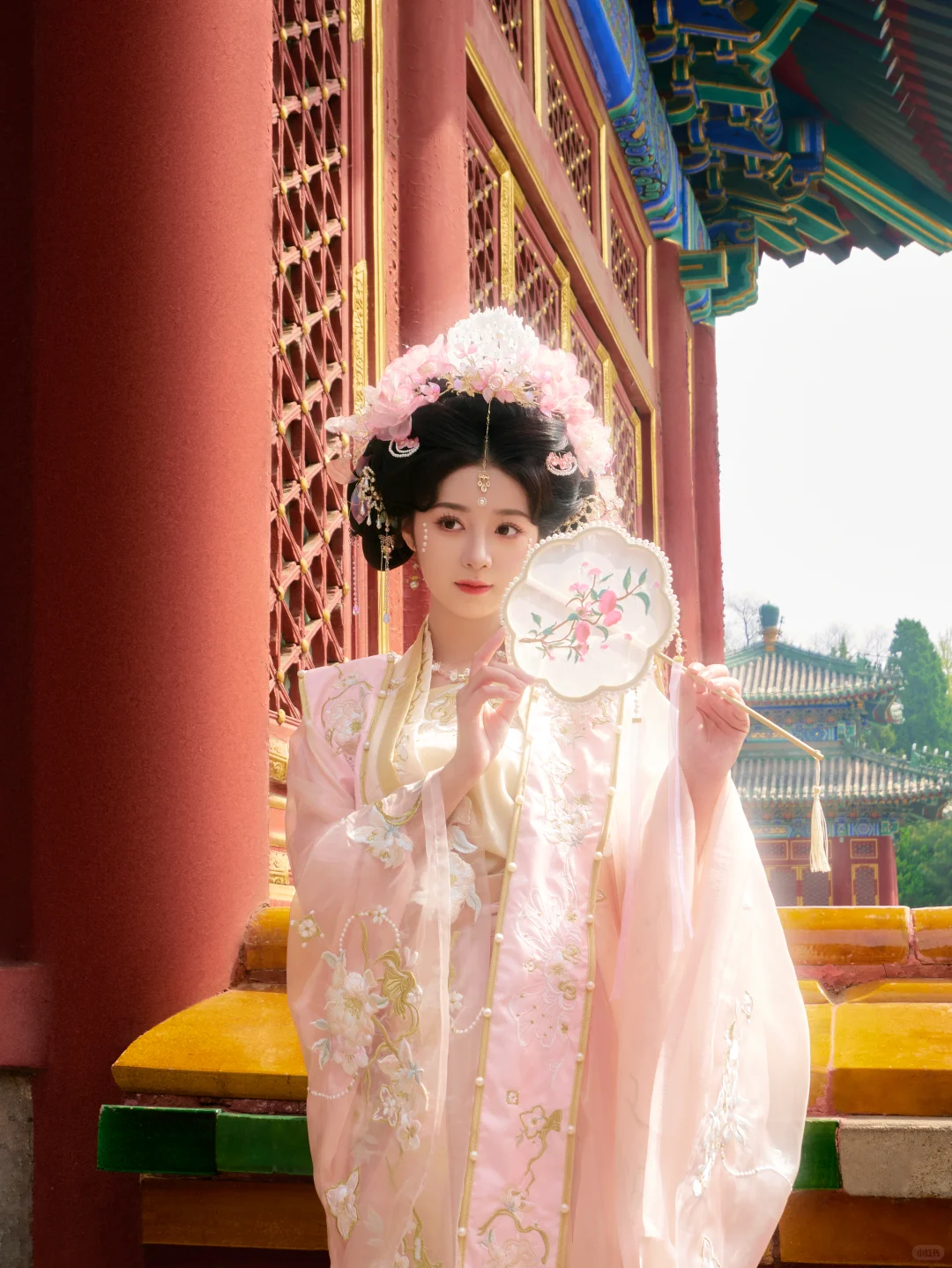 在北海公园！拍到了绝美宋制花神~