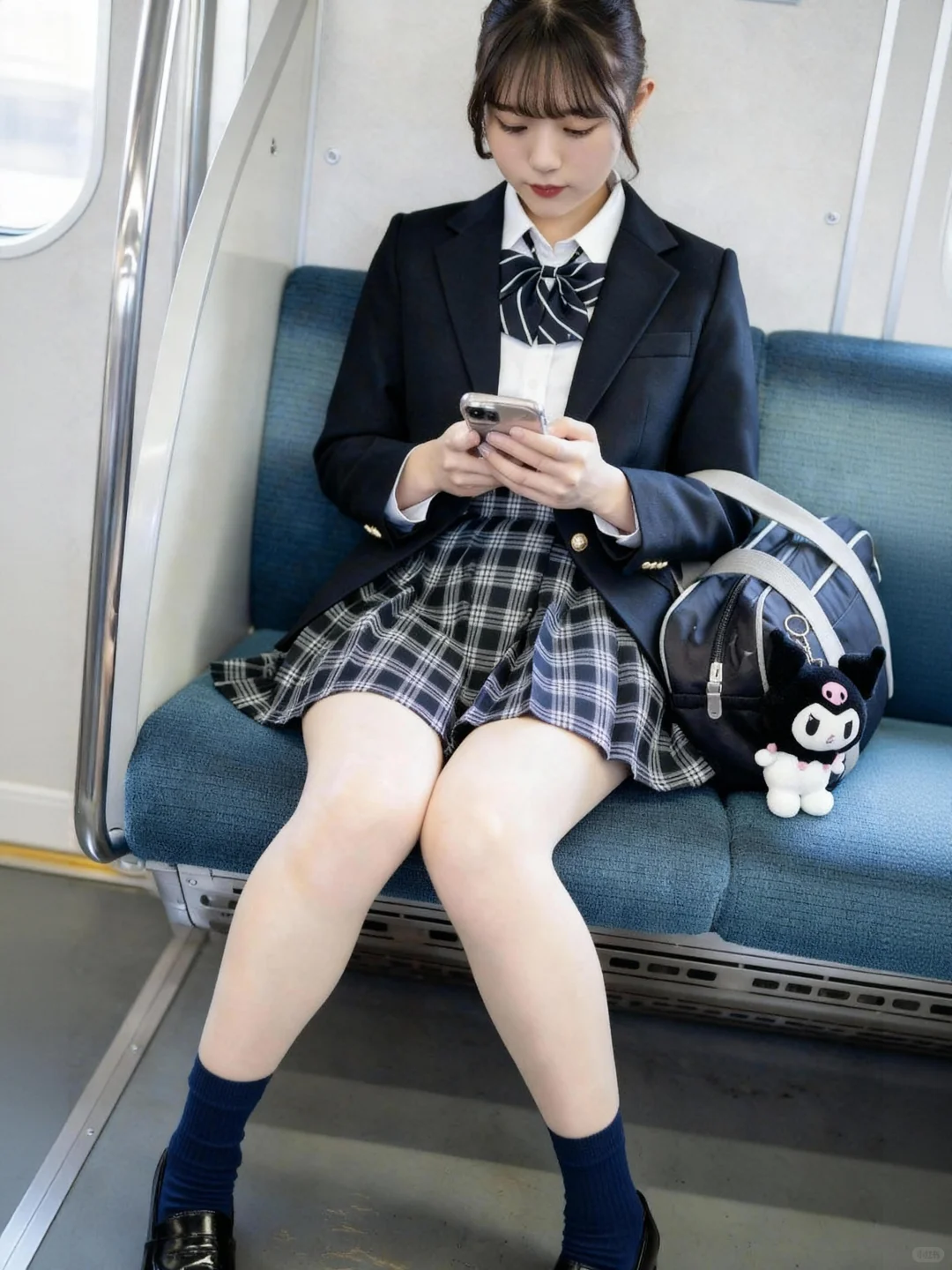 JK少女坐姿情绪图鉴