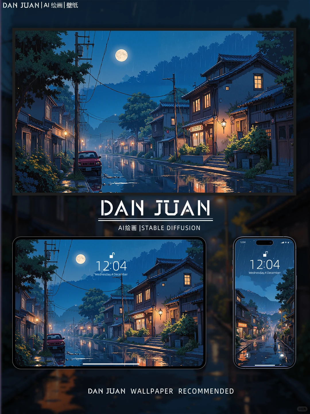 古风小镇夜景｜蛋卷壁纸253