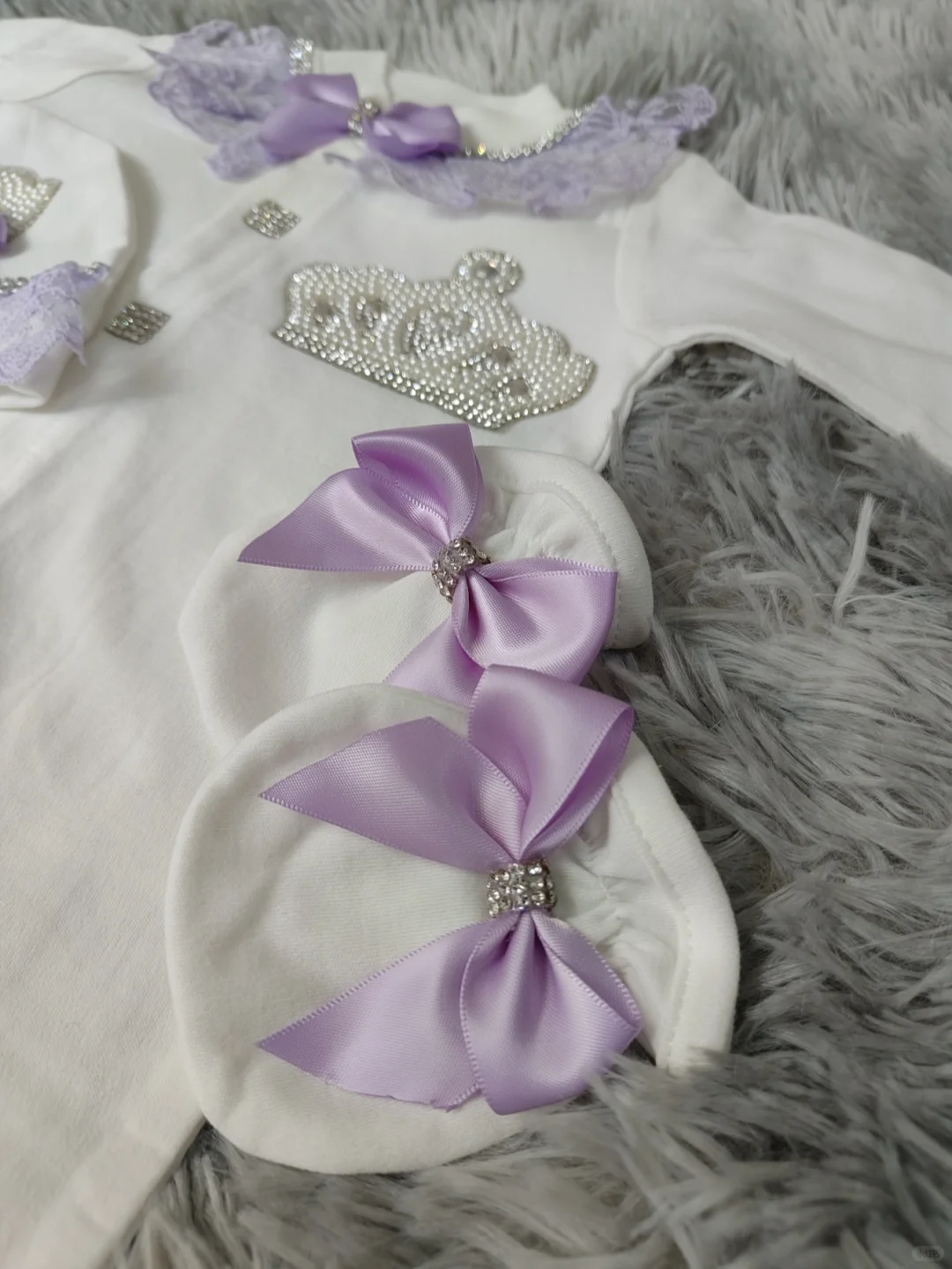 紫蕾丝公主婴装｜甜妹新生精致套