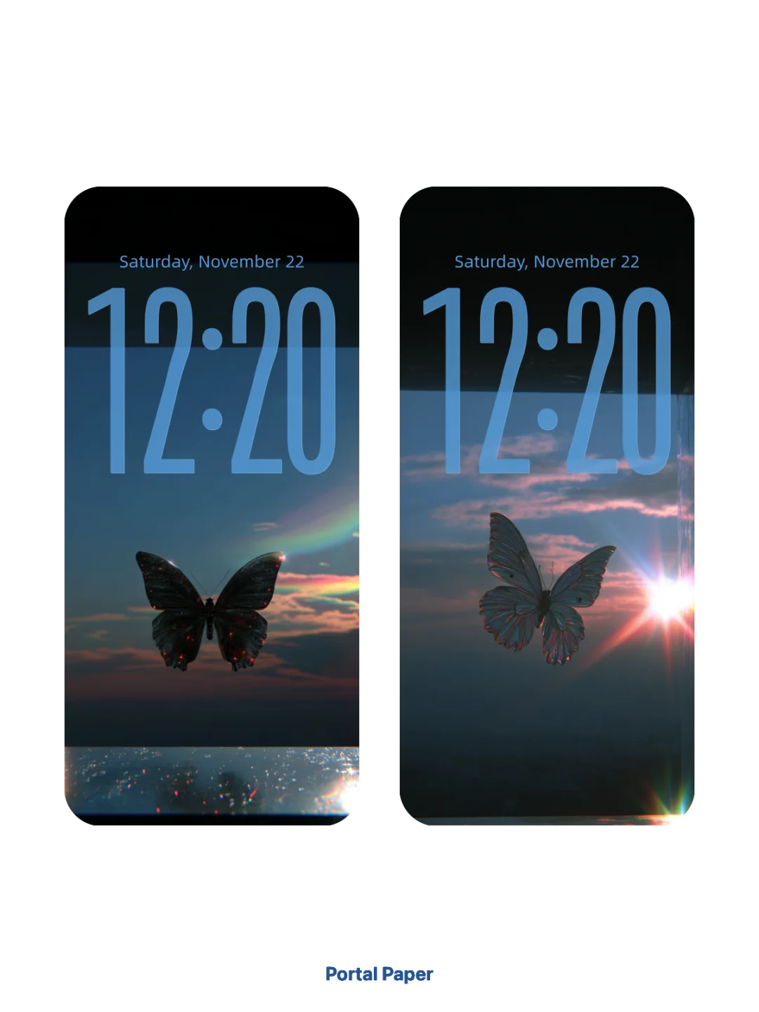 030｜iOS26壁纸｜蝴蝶光影