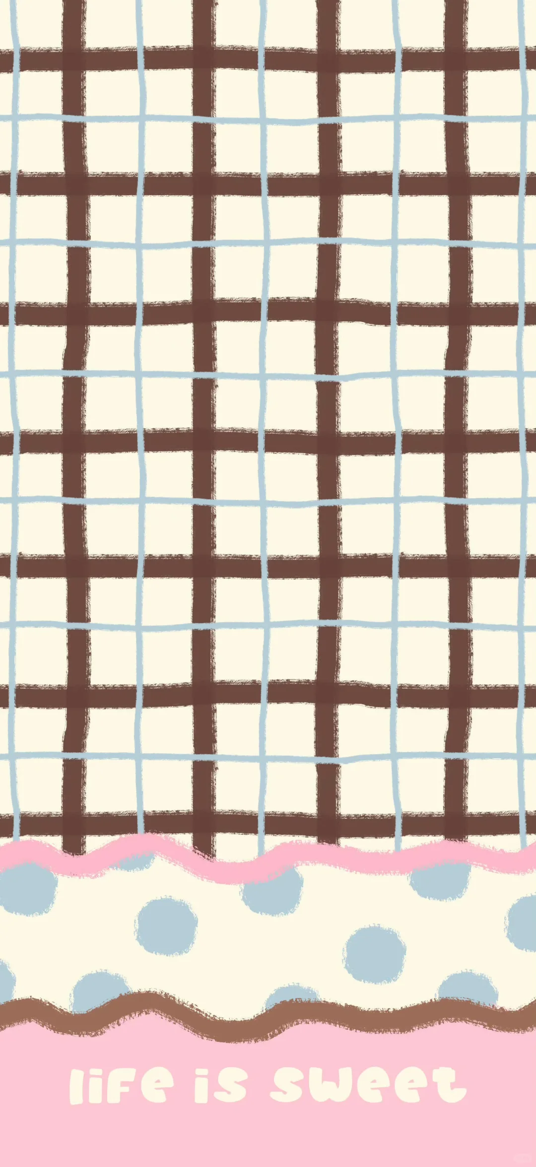 复古格子拼接小众图案简约壁纸/平板壁纸