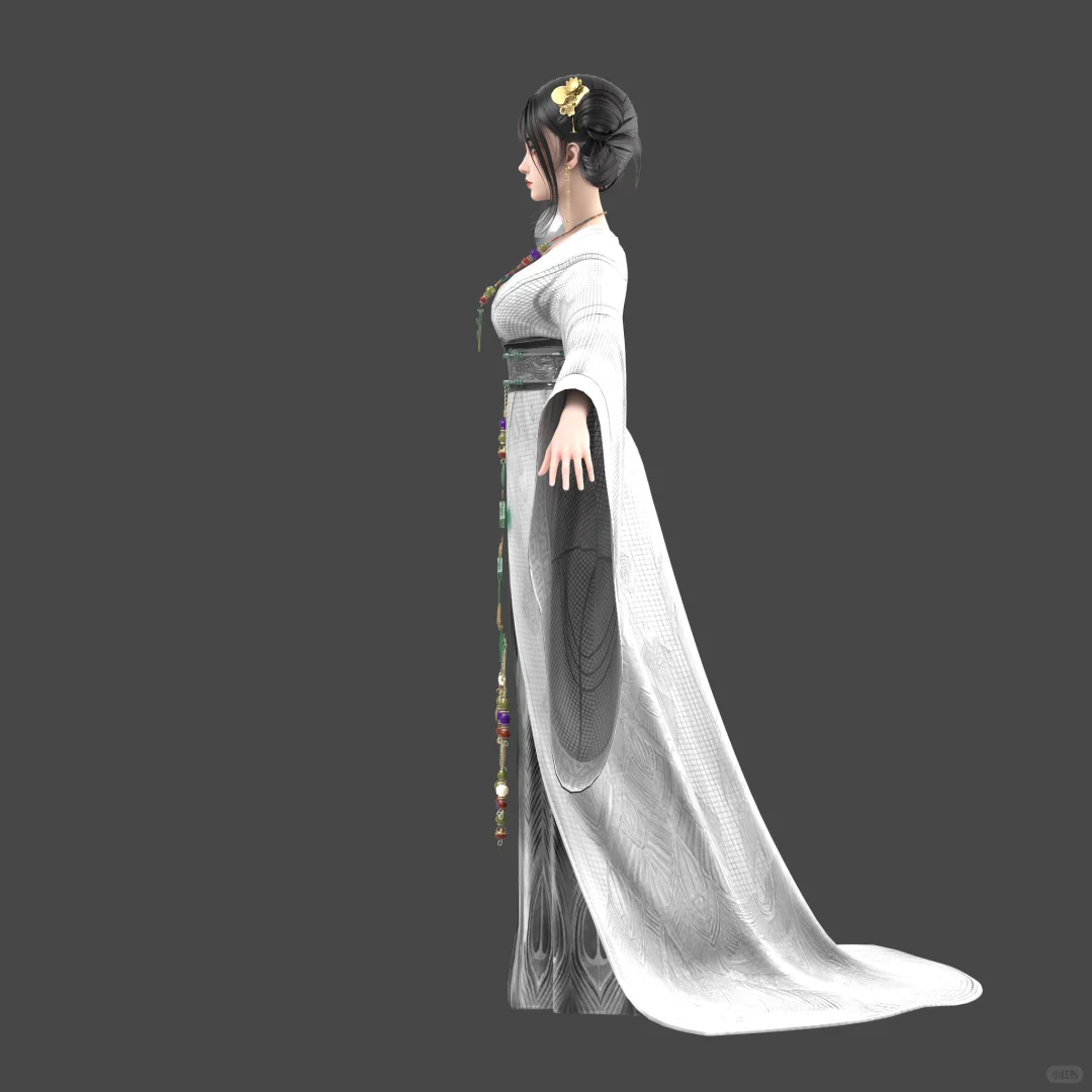 战国袍女性少女角色设计