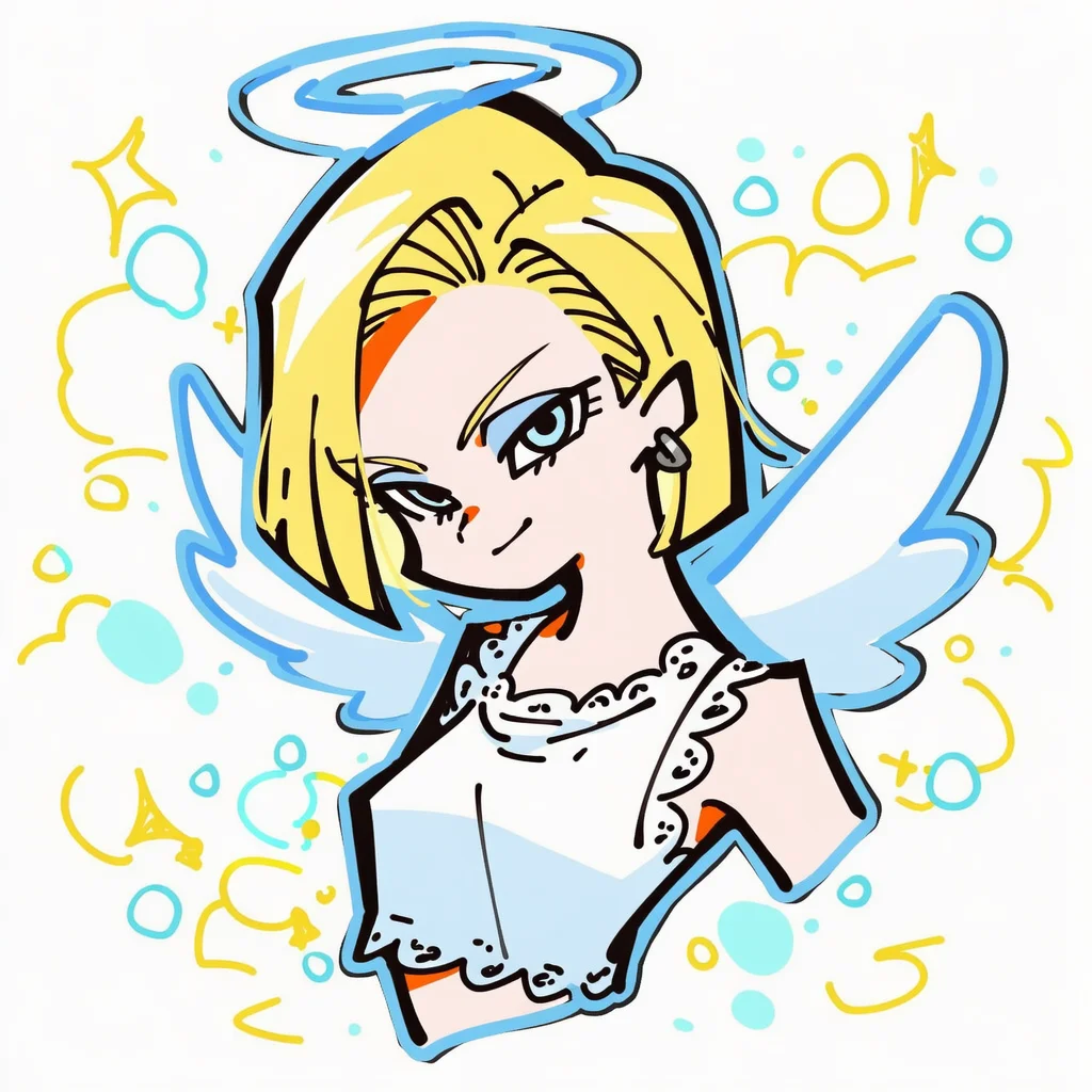 吊带袜天使风格的人造人18号头像