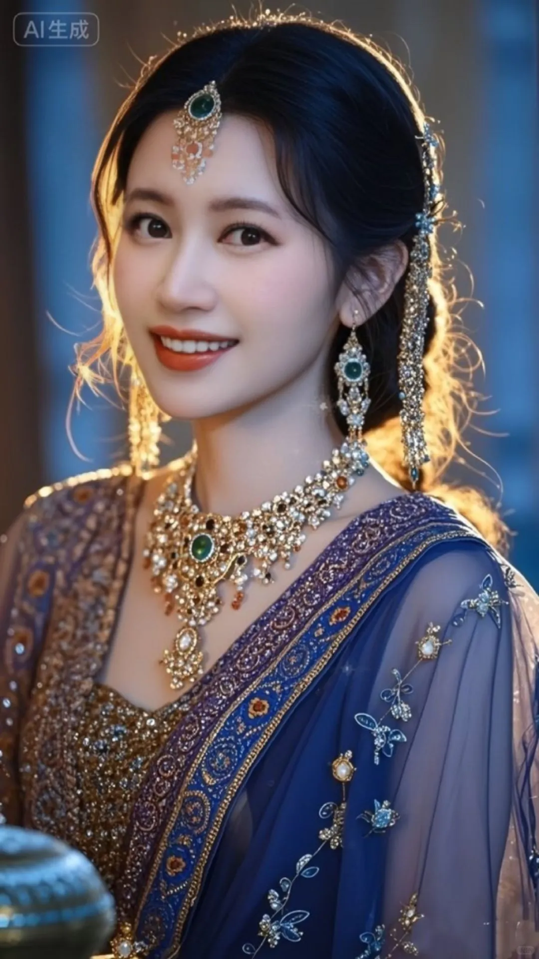 清冷的女生，抖音眨眼融合