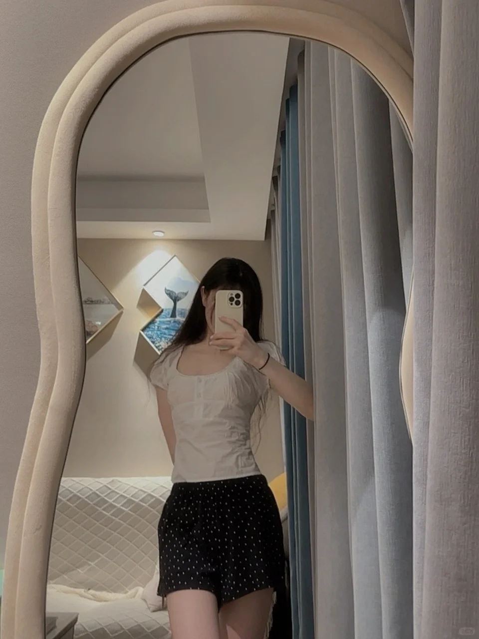 不露脸甜妹穿搭 | 宅家对镜自拍🤳🏻