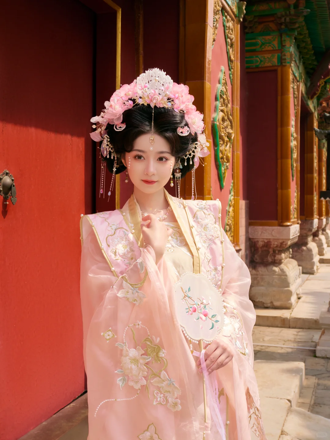 在北海公园！拍到了绝美宋制花神~