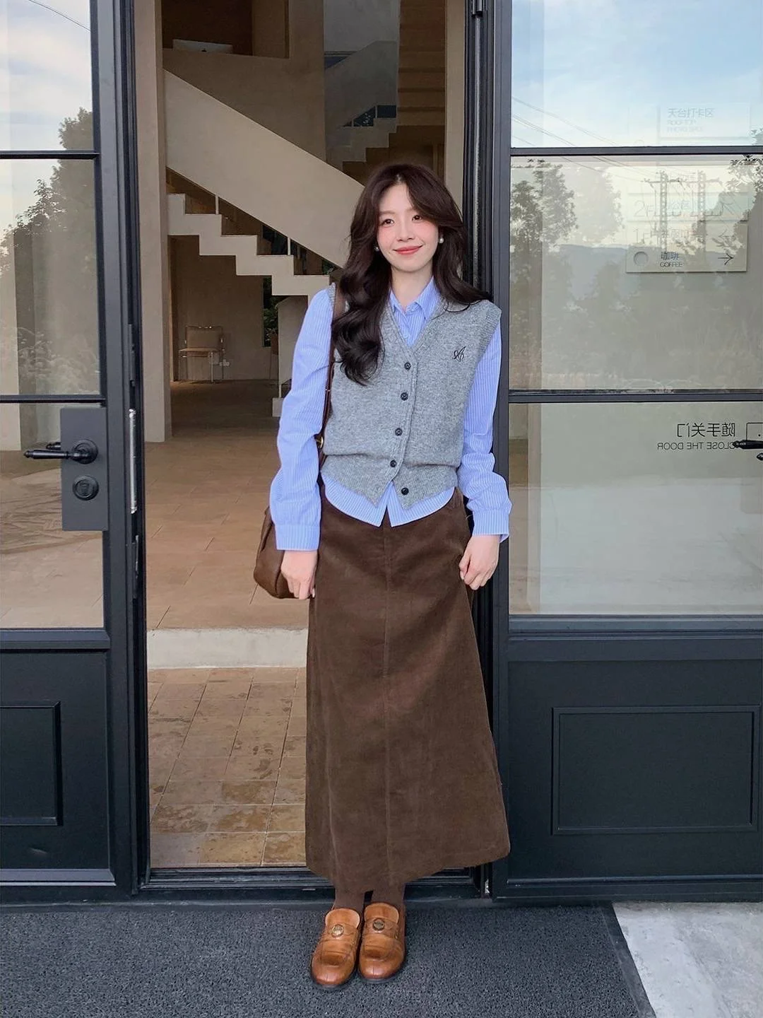 秋季氛围感🍂超气质复古风半身长裙～