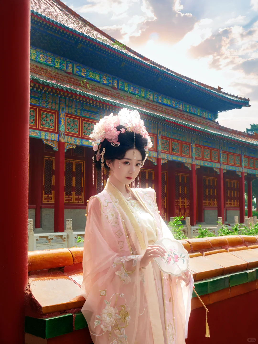 在北海公园！拍到了绝美宋制花神~