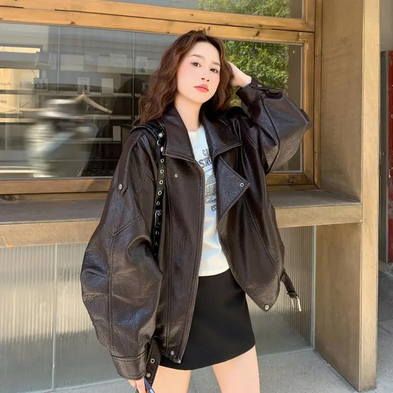 美式复古机车皮衣外套女2025秋季新款💧