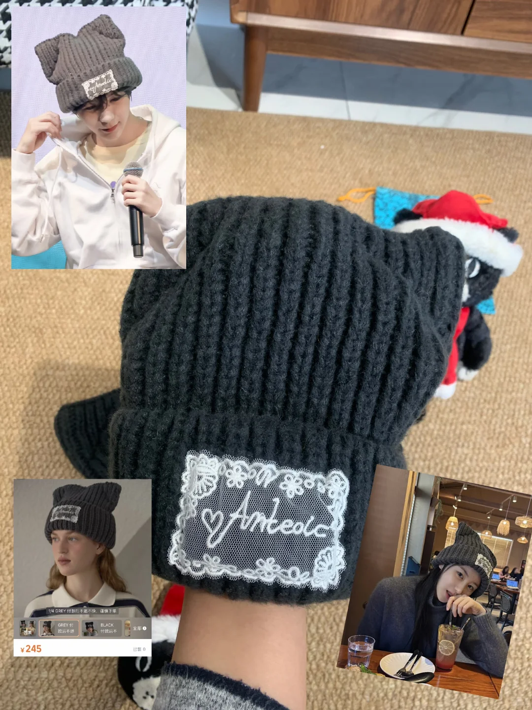 源200+Ano*蕾丝标针织帽来啦～45✅