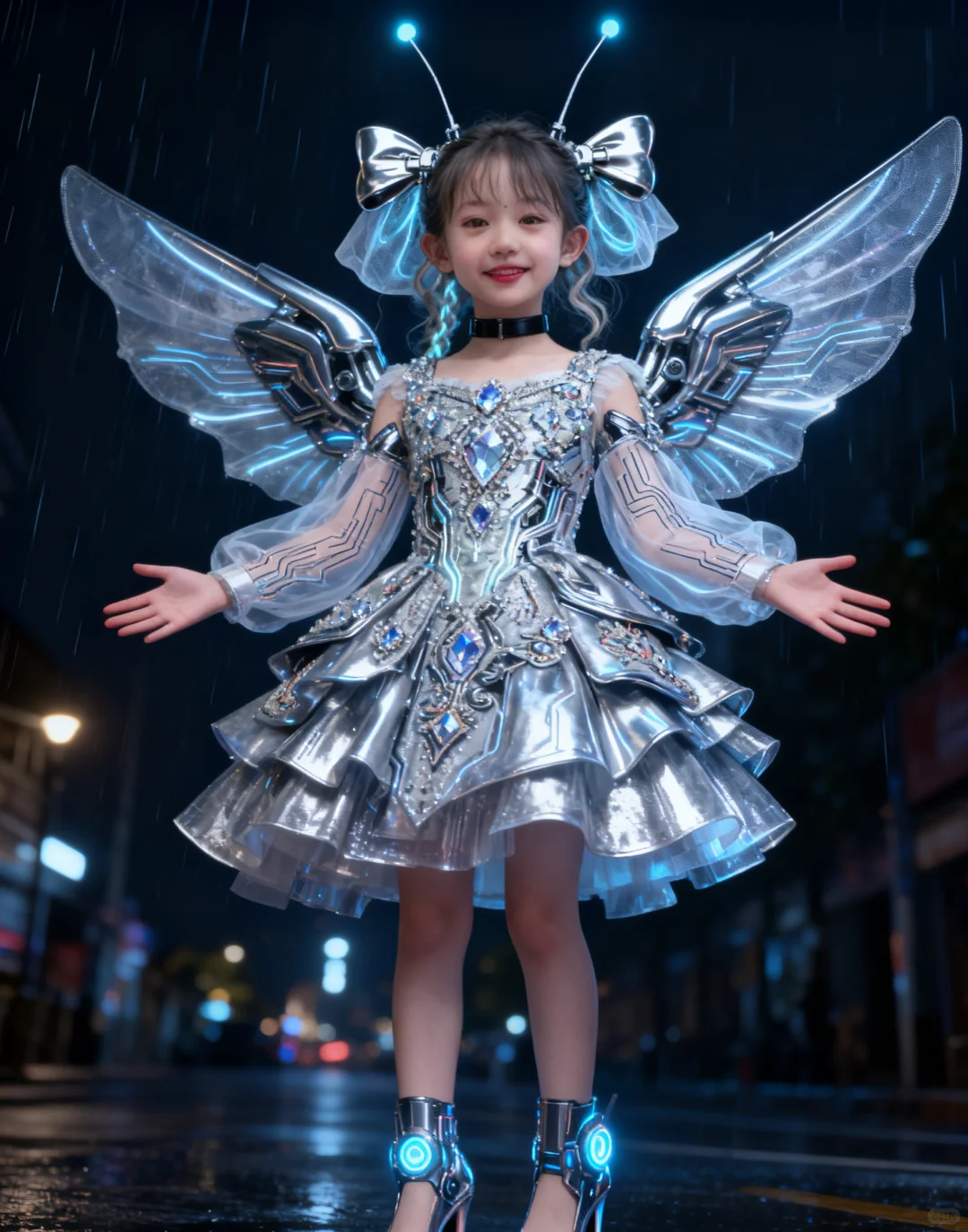 第五套:银发数字甜心(全身翅膀版)