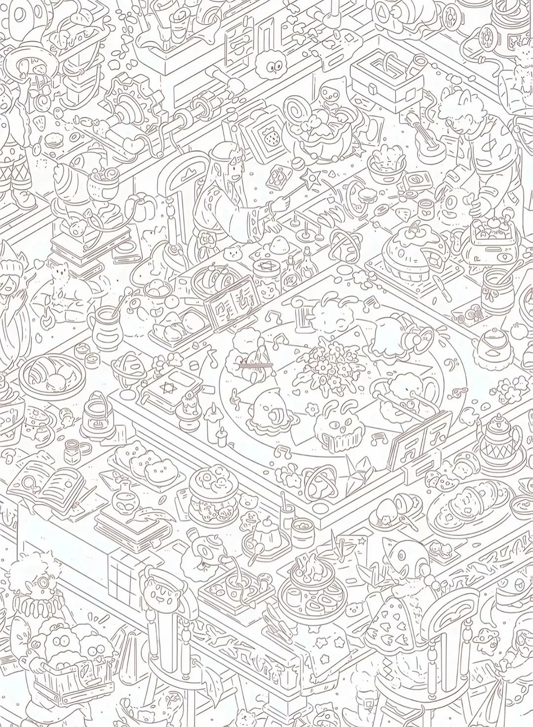 手绘线条涂鸦人物～