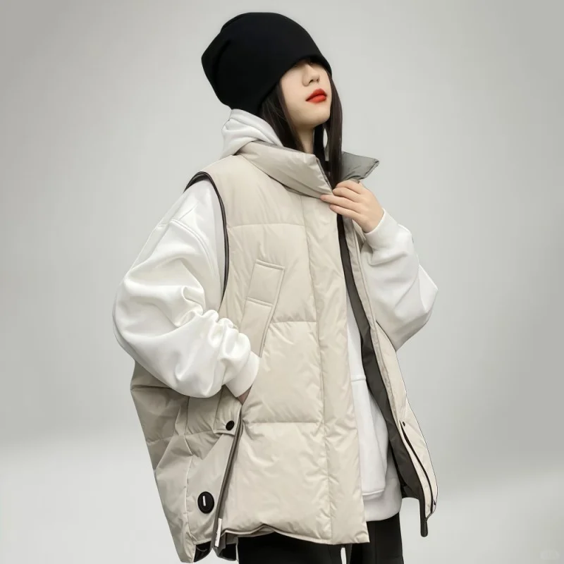 秋冬季新款坎肩无袖羽绒棉服马甲女大🎈